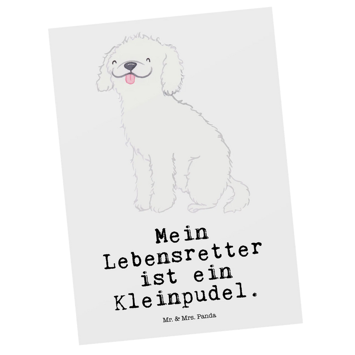 Postkarte Kleinpudel Lebensretter