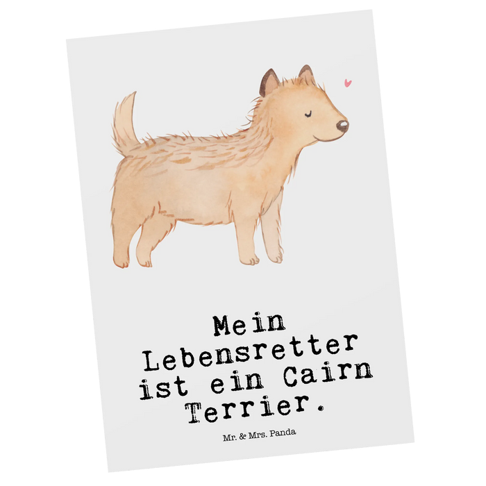 Pocztówka Cairn Terrier ratownik
