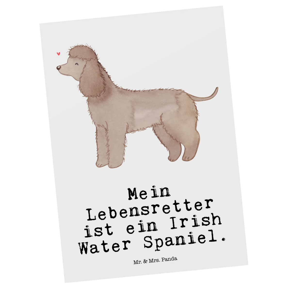 Postkarte Irish Water Spaniel Lebensretter bildkarte, Postkarten, Ansichtskarten, Postkarte, spruchkarte, einzelkarte, Ansichtskarte, Motivkarte, Grußkarte, Fotokarte, Designkarte, kunstkarte, Kunstkarten, Geschenk, Schenken, Hund, Hunderasse, Rassehund, Hundebesitzer, Tierfreund, Welpe, Irish Water Spaniel, Jagdhund