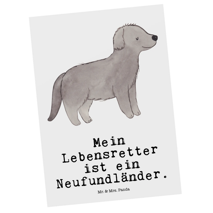 Postkarte Neufundländer Lebensretter