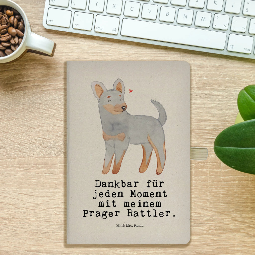 Bawełniany notatnik DIN A4 Praski Rattler Chwila Pies, rasa psa, pies rasowy, właściciel psa, prezent, miłośnik zwierząt, dawanie, szczeniak