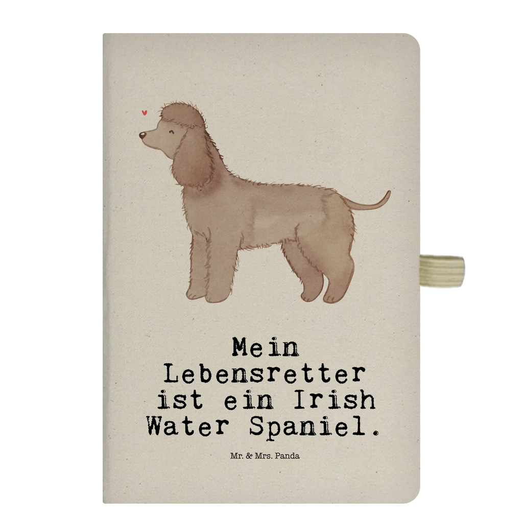 Cotton notebook Irish Water Spaniel Lifesaver notepad, entry book, diary, sketchbook, journal, notes, address book, notebook, writing book, Dog, dog breed, purebred dog, dog owner, gift, animal lover, giving, puppy