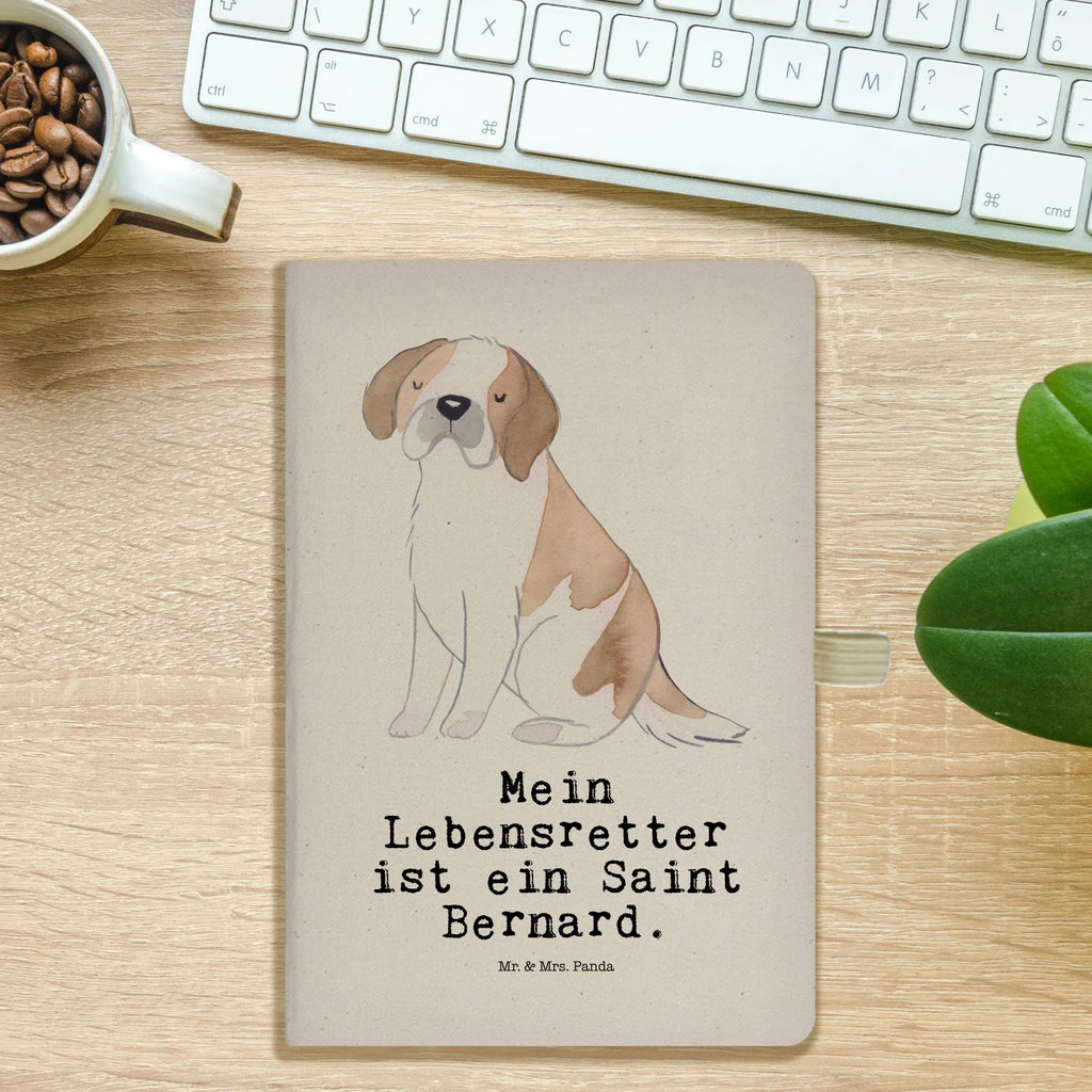 Cotton notebook Saint Bernard Lifesaver notepad, notebook, diary, address book, sketchbook, writing book, entry book, journal, notes, Dog, dog breed, purebred dog, dog owner, gift, animal lover, giving, puppy