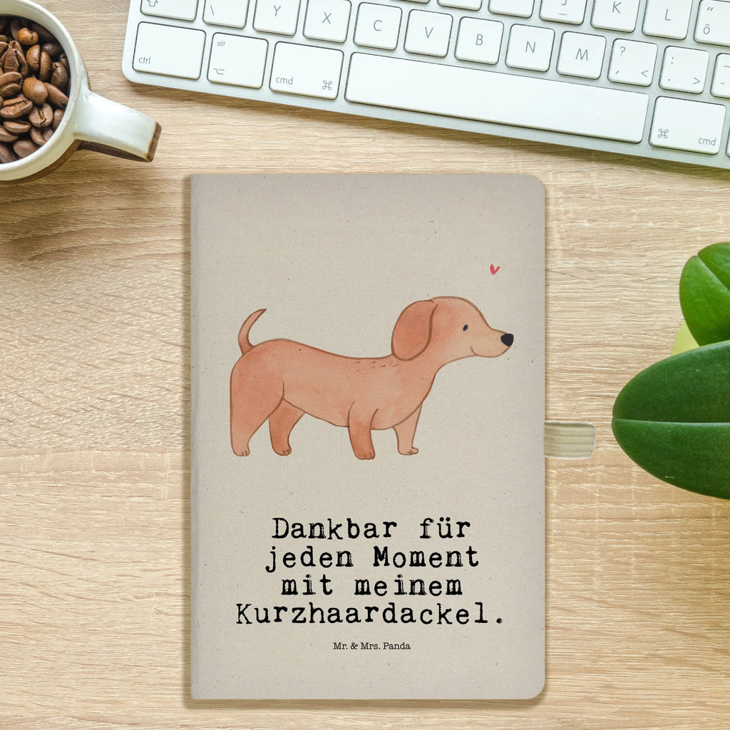 Bawełniany notatnik DIN A4 Jamnik krótkowłosy Chwila Pies, rasa psa, pies rasowy, właściciel psa, prezent, miłośnik zwierząt, dawanie, szczeniak