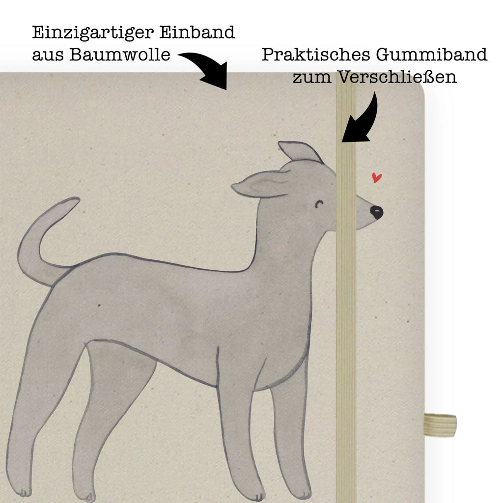 Bawełniany notatnik DIN A4 Włoskie dzwonki wiatru ratownik życia Pies, rasa psa, pies rasowy, właściciel psa, prezent, miłośnik zwierząt, dawanie, szczeniak