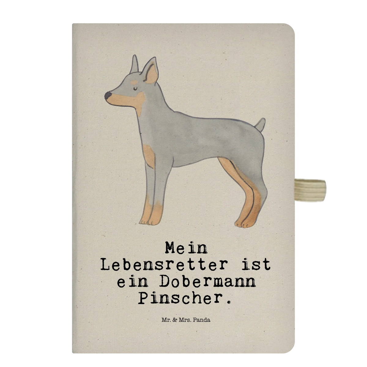 Cotton notebook Doberman Pinscher Lifesaver gift, animal lover, giving, dog breed, purebred dog, dog owner, puppy