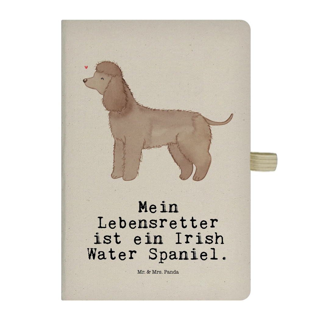 Cotton notebook Irish Water Spaniel Lifesaver notepad, entry book, diary, sketchbook, journal, notes, address book, notebook, writing book, Dog, dog breed, purebred dog, dog owner, gift, animal lover, giving, puppy
