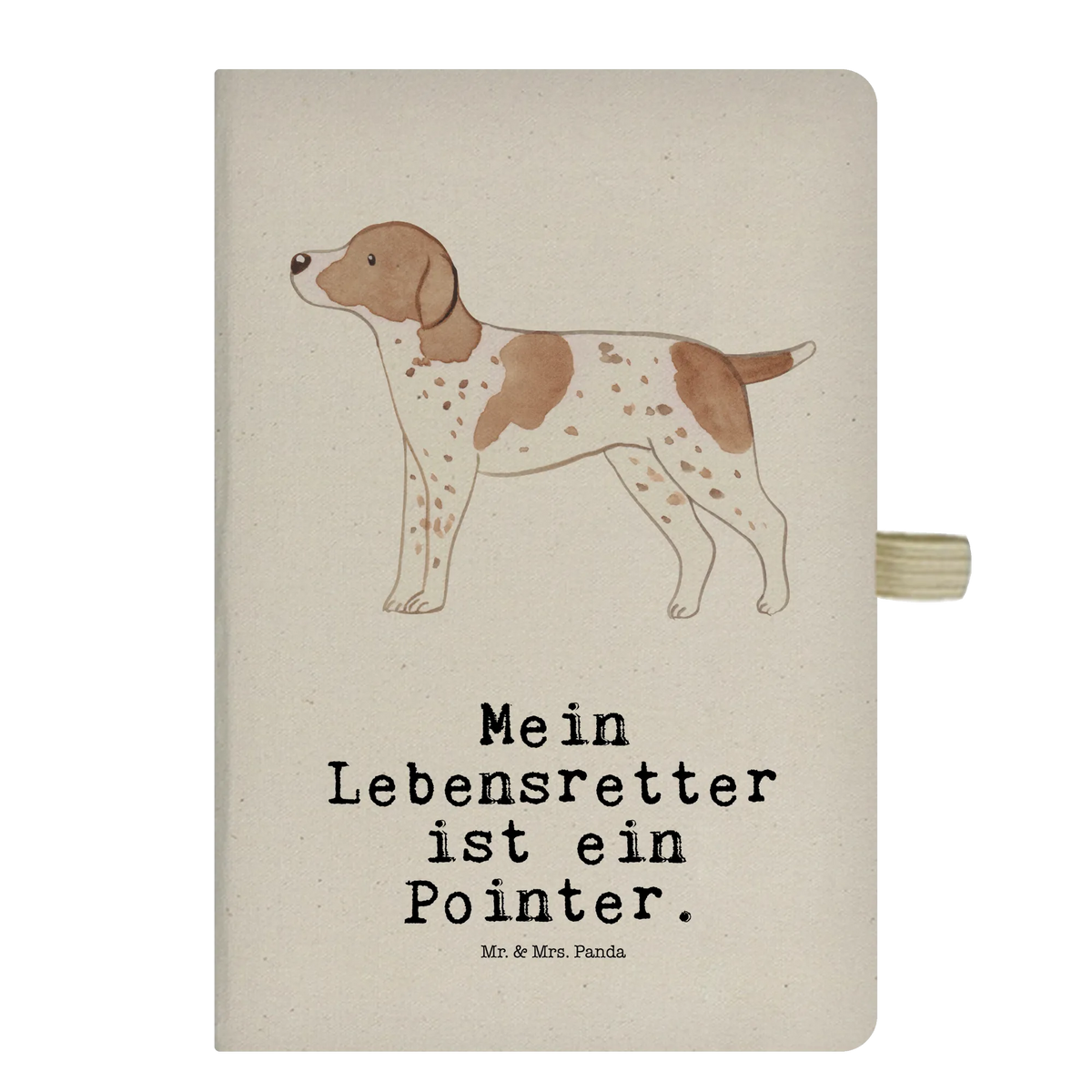Cotton notebook Pointer Lifesaver gift, puppy, dog owner, purebred dog, dog breed, animal lover, giving