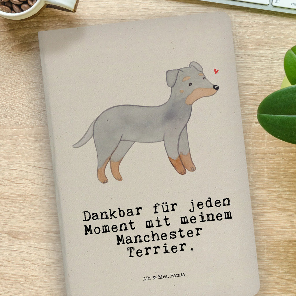 Cotton notebook Manchester Terrier Moment notes, notebook, entry book, address book, notepad, writing book, journal, sketchbook, diary, Dog, dog breed, purebred dog, dog owner, gift, animal lover, giving, puppy