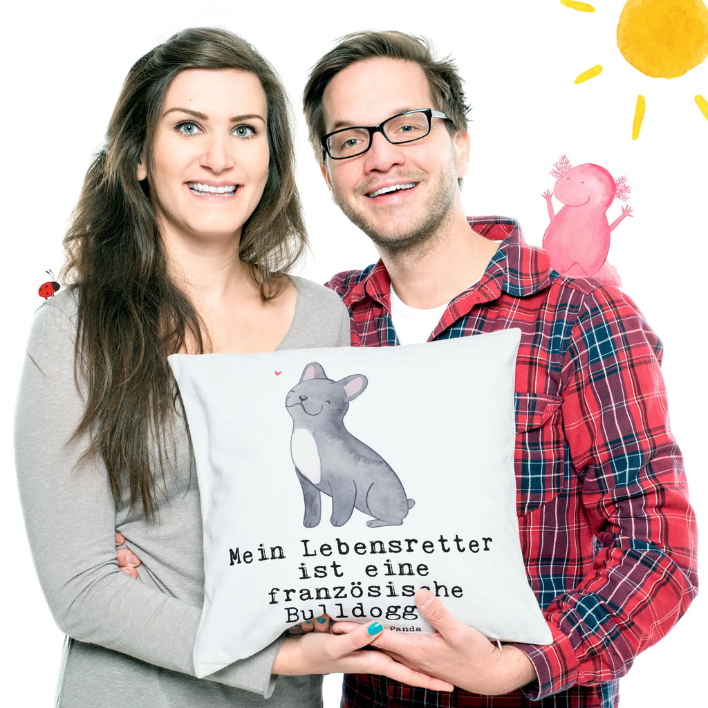 Cushion French Bulldog Lifesaver bed, sofa, fluffy, 40 x 40, soft, pillows, bedroom, couch, Pillow, pad, 40x40, pillow case, cushion, settee, Dog, dog breed, purebred dog, dog owner, gift, animal lover, giving, puppy