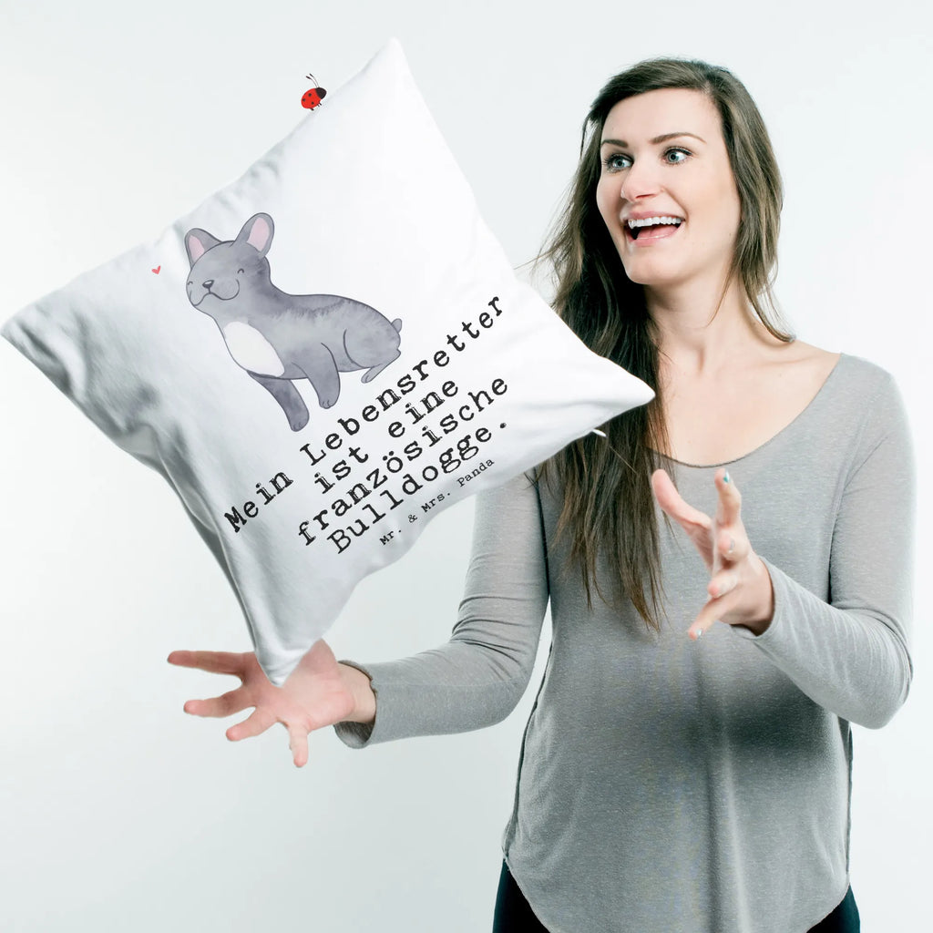 Cushion French Bulldog Lifesaver bed, sofa, fluffy, 40 x 40, soft, pillows, bedroom, couch, Pillow, pad, 40x40, pillow case, cushion, settee, Dog, dog breed, purebred dog, dog owner, gift, animal lover, giving, puppy