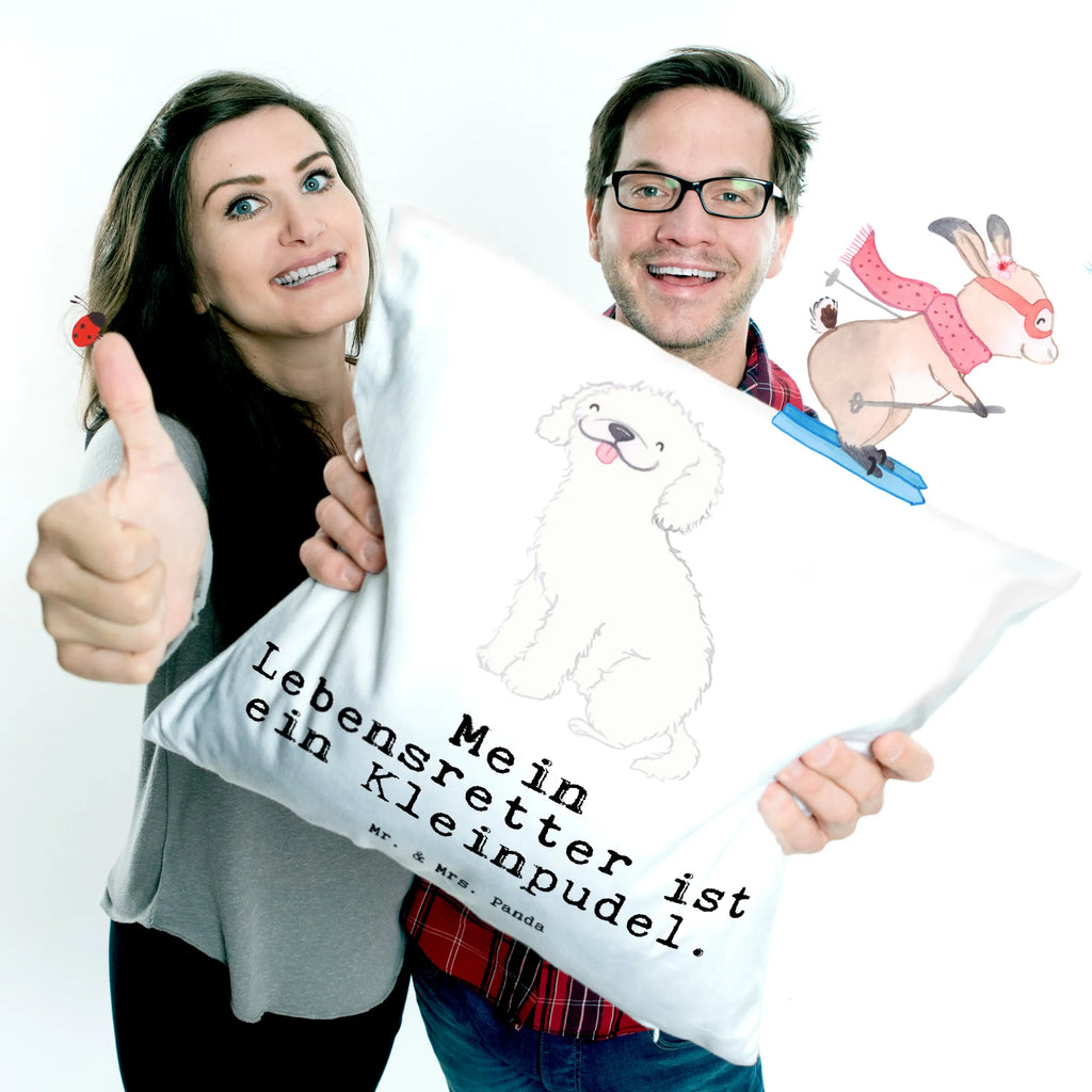 Cushion Miniature Poodle Lifesaver sofa, Pillow, couch, soft, pad, fluffy, 40x40, pillow case, bed, cushion, bedroom, 40 x 40, pillows, settee, Dog, dog breed, purebred dog, dog owner, gift, animal lover, giving, puppy