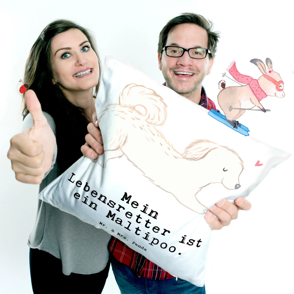 Cushion Maltipoo Lifesaver 40x40, bedroom, Pillow, pad, soft, settee, bed, fluffy, sofa, couch, pillow case, pillows, 40 x 40, cushion, Dog, dog breed, purebred dog, dog owner, gift, animal lover, giving, puppy