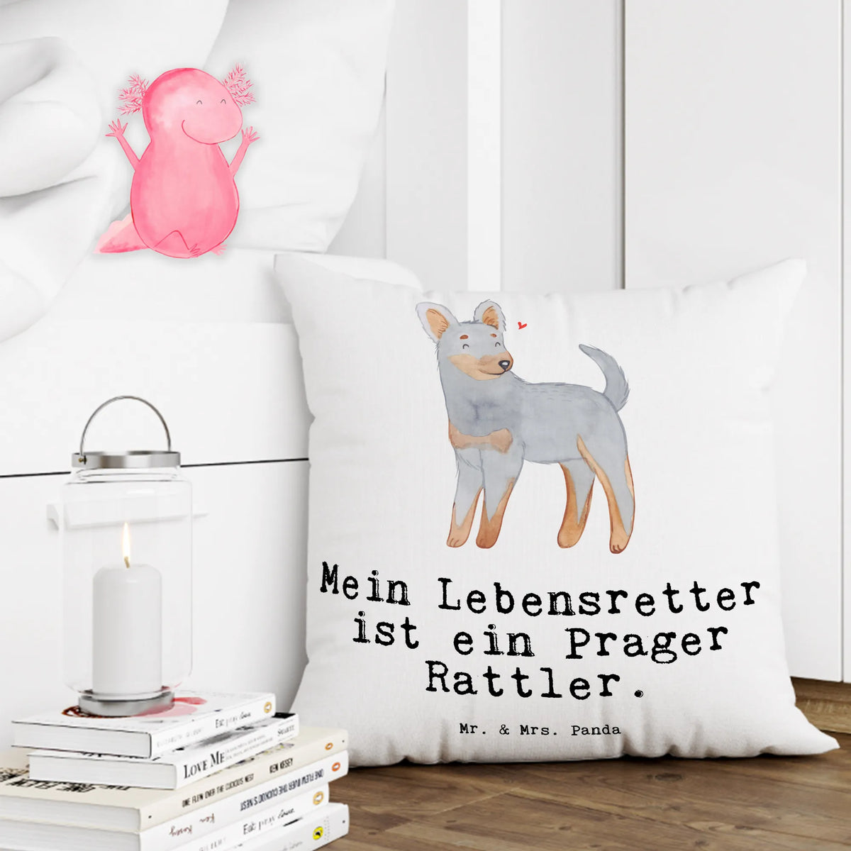 Cushion Prague Ratter Lifesaver couch, soft, pillows, pillow case, cushion, sofa, pad, settee, 40x40, 40 x 40, fluffy, bedroom, bed, Pillow, Dog, dog breed, purebred dog, dog owner, gift, animal lover, giving, puppy