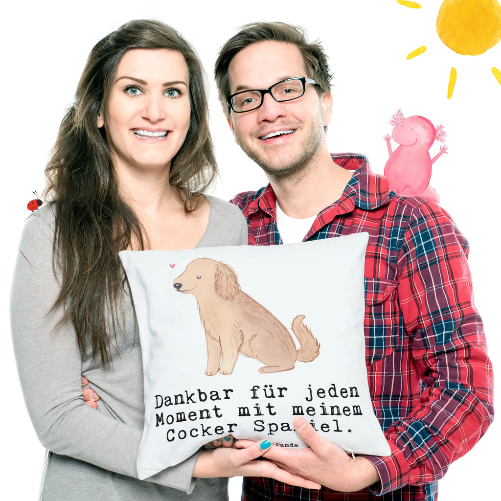 40x40 poduszka Cocker Spaniel Chwila Pies, rasa psa, pies rasowy, właściciel psa, prezent, miłośnik zwierząt, dawanie, szczeniak
