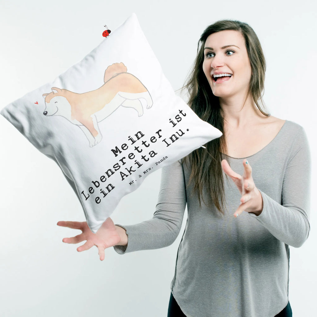 Cushion Akita Inu Lifesaver pad, 40 x 40, cushion, couch, pillow case, bedroom, pillows, 40x40, fluffy, soft, Pillow, settee, bed, sofa, Dog, dog breed, purebred dog, dog owner, gift, animal lover, giving, puppy