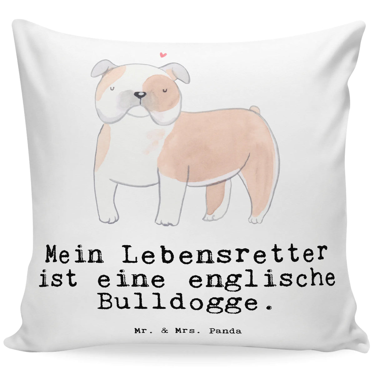 40x40 poduszka Angielski buldog Ratownik Pies, rasa psa, pies rasowy, właściciel psa, prezent, miłośnik zwierząt, dawanie, szczeniak