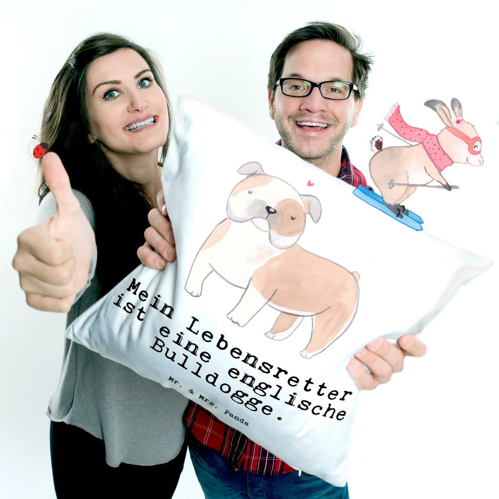 Cushion English Bulldog Lifesaver cushion, soft, 40 x 40, 40x40, Pillow, pad, bed, bedroom, pillow case, couch, sofa, pillows, fluffy, settee, Dog, dog breed, purebred dog, dog owner, gift, animal lover, giving, puppy