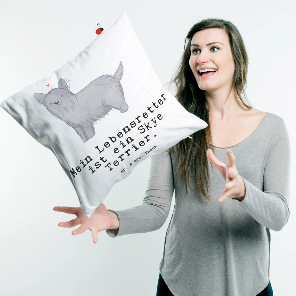 Cushion Skye Terrier Lifesaver 40x40, fluffy, pillow case, settee, Pillow, couch, 40 x 40, soft, sofa, pillows, pad, bedroom, cushion, bed, Dog, dog breed, purebred dog, dog owner, gift, animal lover, giving, puppy