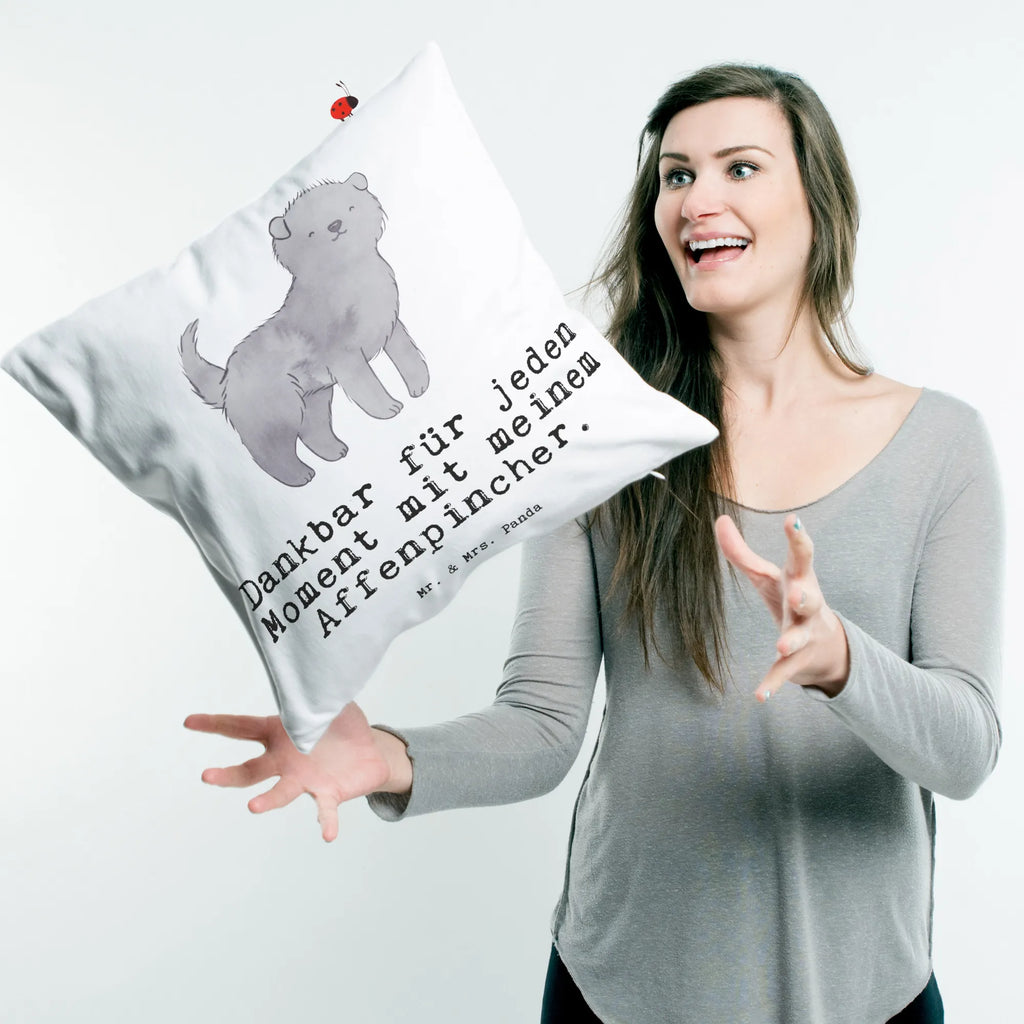 Cushion Affenpinscher moment couch, settee, fluffy, 40 x 40, Pillow, 40x40, pillows, bedroom, soft, cushion, bed, sofa, pillow case, pad, Dog, dog breed, purebred dog, dog owner, gift, animal lover, giving, puppy