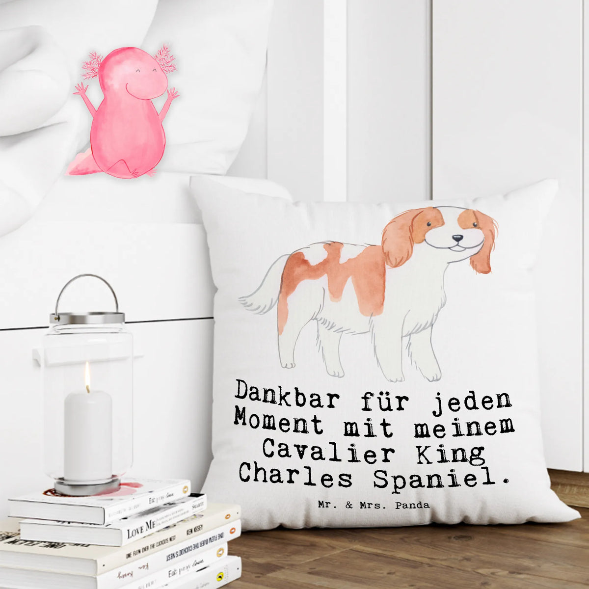Cushion Cavalier King Charles Spaniel Moment bedroom, Pillow, couch, pillow case, 40x40, cushion, soft, bed, settee, pillows, fluffy, 40 x 40, pad, sofa, Dog, dog breed, purebred dog, dog owner, gift, animal lover, giving, puppy