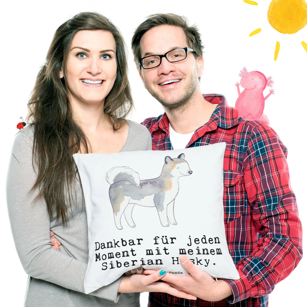 Cushion Siberian Husky Moment pillow case, bedroom, 40 x 40, Pillow, 40x40, pillows, settee, bed, cushion, sofa, couch, pad, fluffy, soft, Dog, dog breed, purebred dog, dog owner, gift, animal lover, giving, puppy