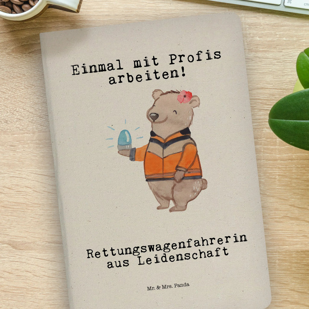 Cotton notebook Ambulance driver Passion writing book, journal, notepad, notes, entry book, address book, notebook, diary, sketchbook, gift, gift idea, best, farewell gift, passing exam, anniversary, retirement, promotion, job start, sayings, funny, profession