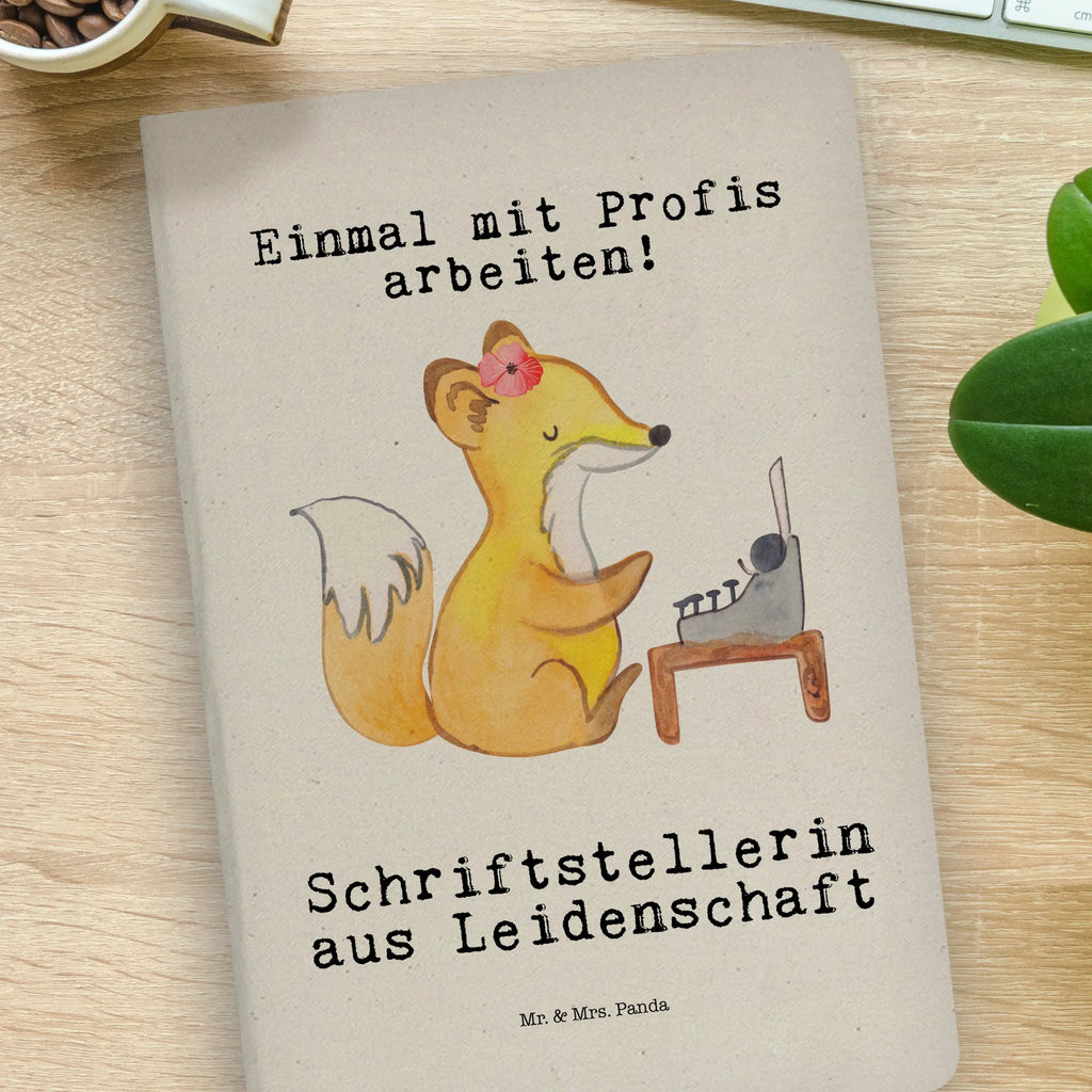 Bawełniany notatnik DIN A4 pisarka Pasja Zawód, Wykształcenie, Jubileusz, Pożegnanie, Emerytura, Kolega, Koleżanka, Prezent, Dawać, Pracownik, Współpracownik, Firma, Dziękuję, Dziękuję bardzo
