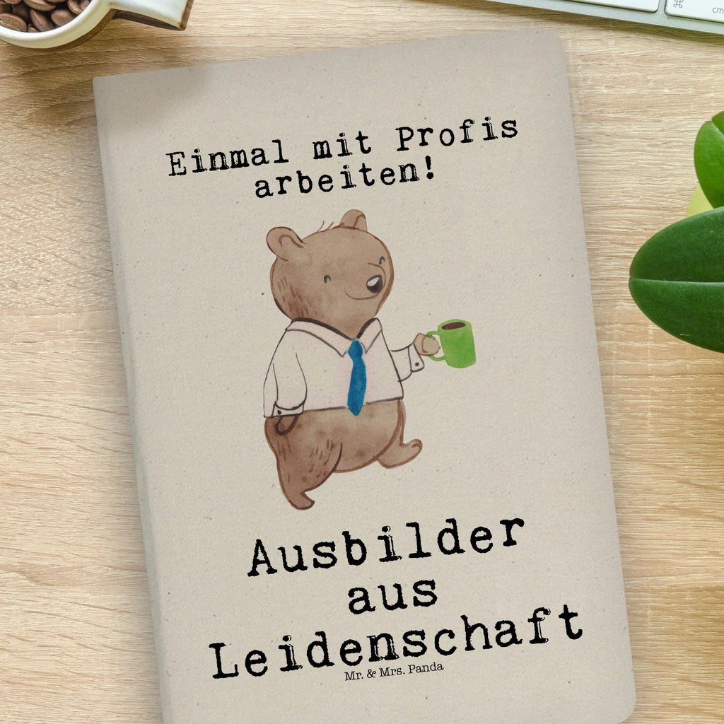 Bawełniany notatnik DIN A4 Instruktor Pasja Zawód, Wykształcenie, Jubileusz, Pożegnanie, Emerytura, Kolega, Koleżanka, Prezent, Dawać, Pracownik, Współpracownik, Firma, Dziękuję, Dziękuję bardzo