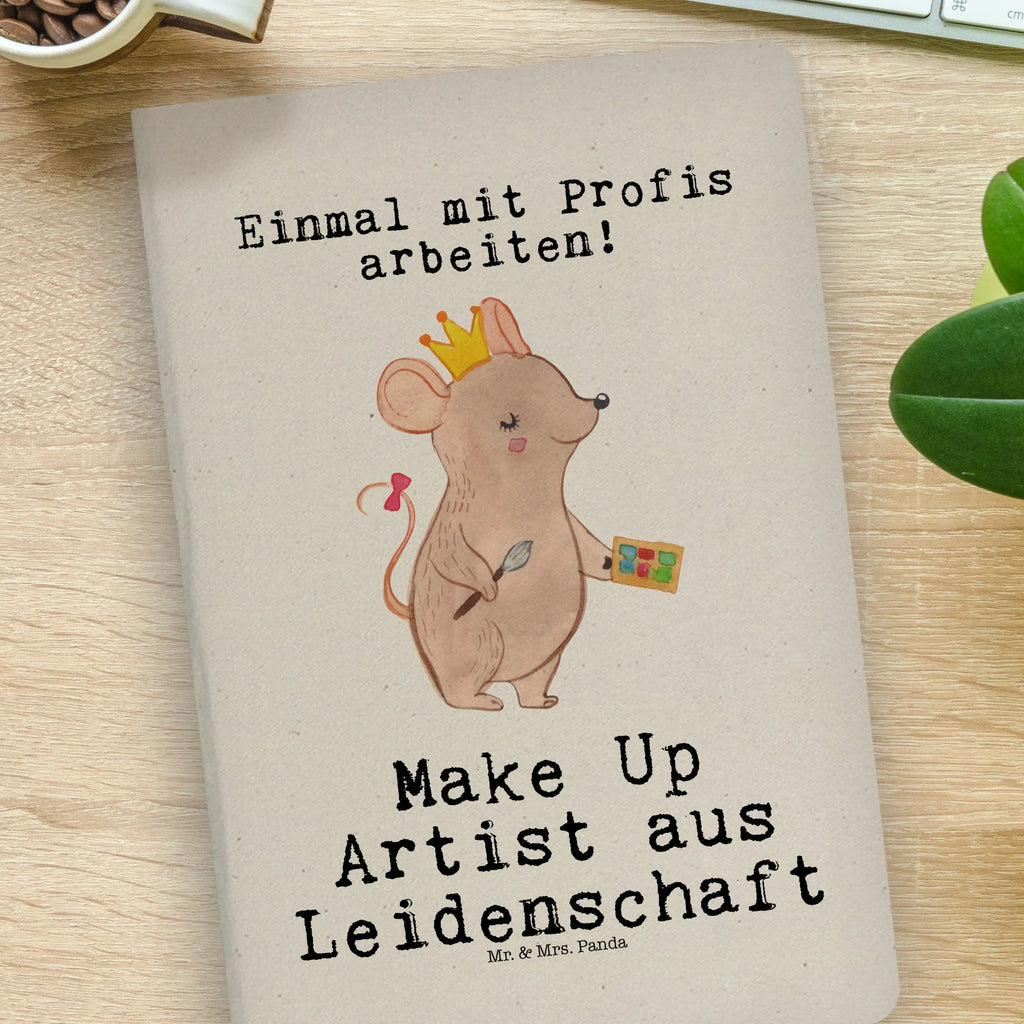 Bawełniany notatnik DIN A4 Artysta makijażu pasja Zawód, Wykształcenie, Jubileusz, Pożegnanie, Emerytura, Kolega, Koleżanka, Prezent, Dawać, Pracownik, Współpracownik, Firma, Dziękuję, Dziękuję bardzo