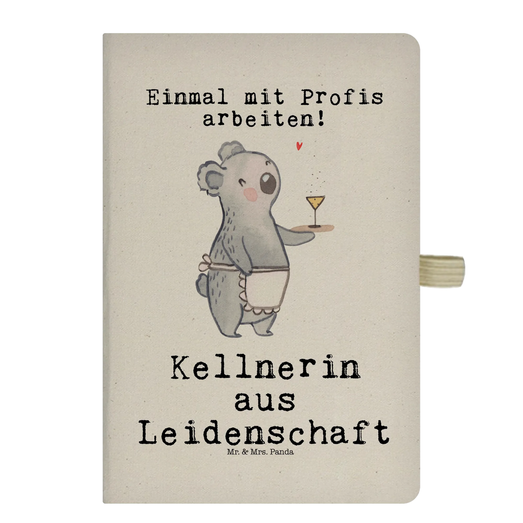 Bawełniany notatnik DIN A4 kelnerka pasja Zawód, Wykształcenie, Jubileusz, Pożegnanie, Emerytura, Kolega, Koleżanka, Prezent, Dawać, Pracownik, Współpracownik, Firma, Dziękuję, Dziękuję bardzo