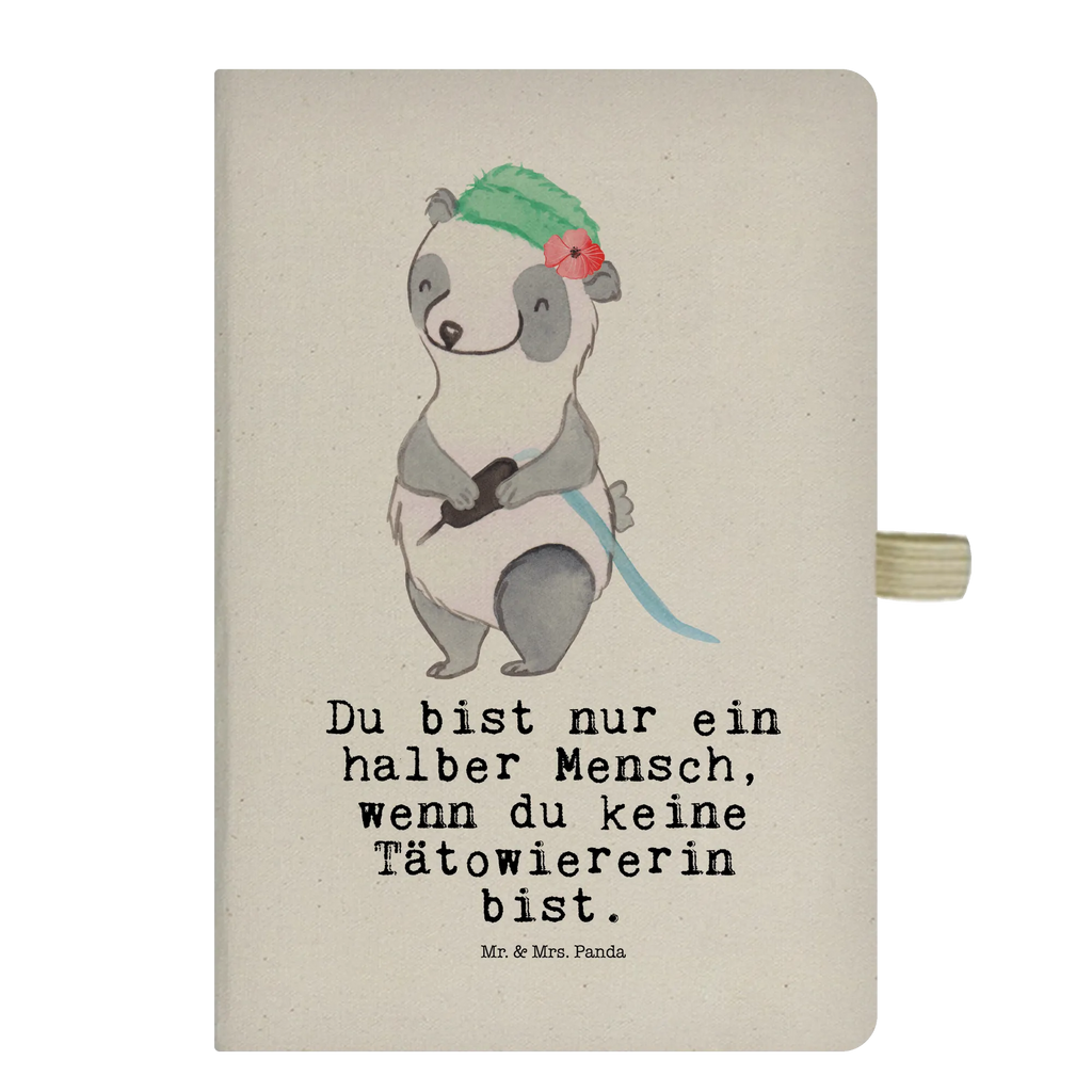 Bawełniany notatnik DIN A4 Tatuażystka serce Zawód, Wykształcenie, Jubileusz, Pożegnanie, Emerytura, Kolega, Koleżanka, Prezent, Dawać, Pracownik, Współpracownik, Firma, Dziękuję, Dziękuję bardzo