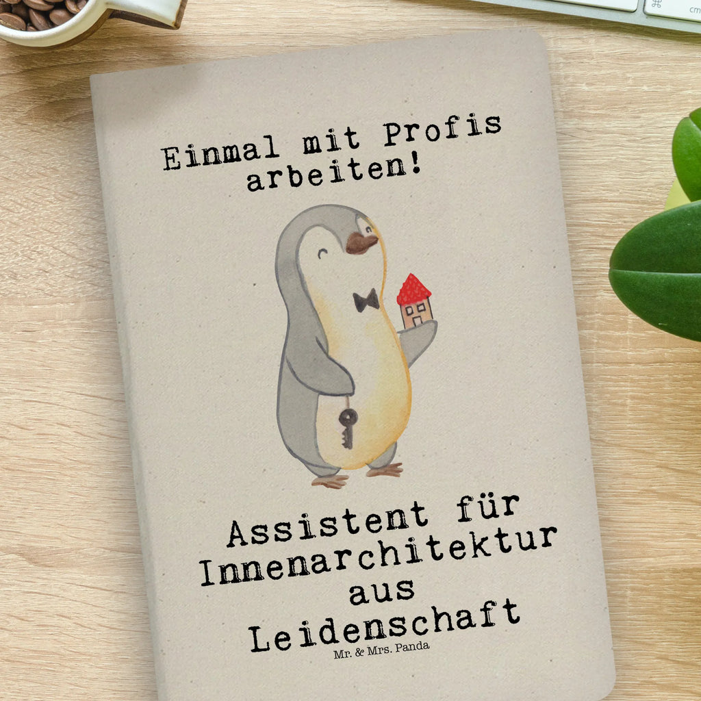 Cotton notebook Interior Design Assistant Passion writing book, notes, notepad, address book, notebook, journal, sketchbook, diary, entry book, gift, gift idea, best, farewell gift, passing exam, anniversary, retirement, promotion, job start, sayings, funny, profession