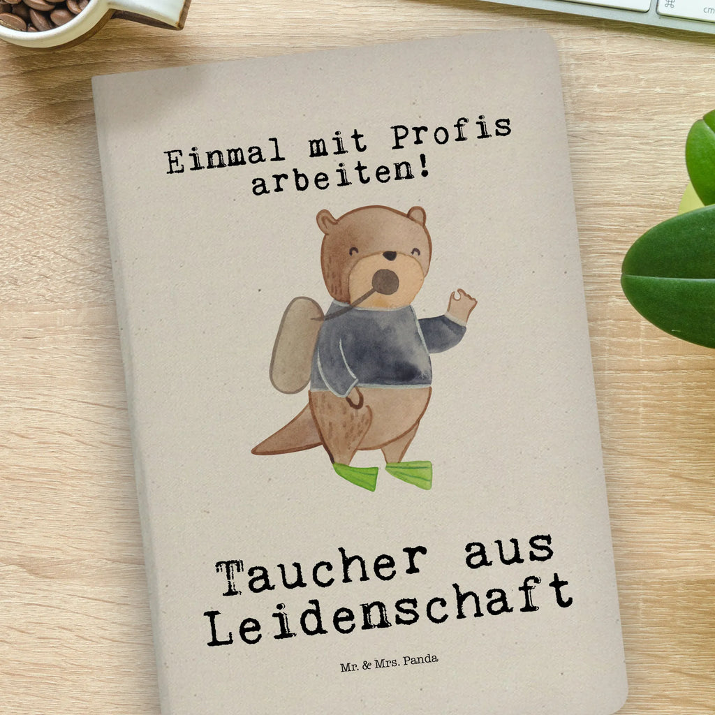 Cotton notebook diver passion address book, entry book, writing book, journal, notepad, diary, notes, notebook, sketchbook, gift, gift idea, best, farewell gift, passing exam, anniversary, retirement, promotion, job start, sayings, funny, profession