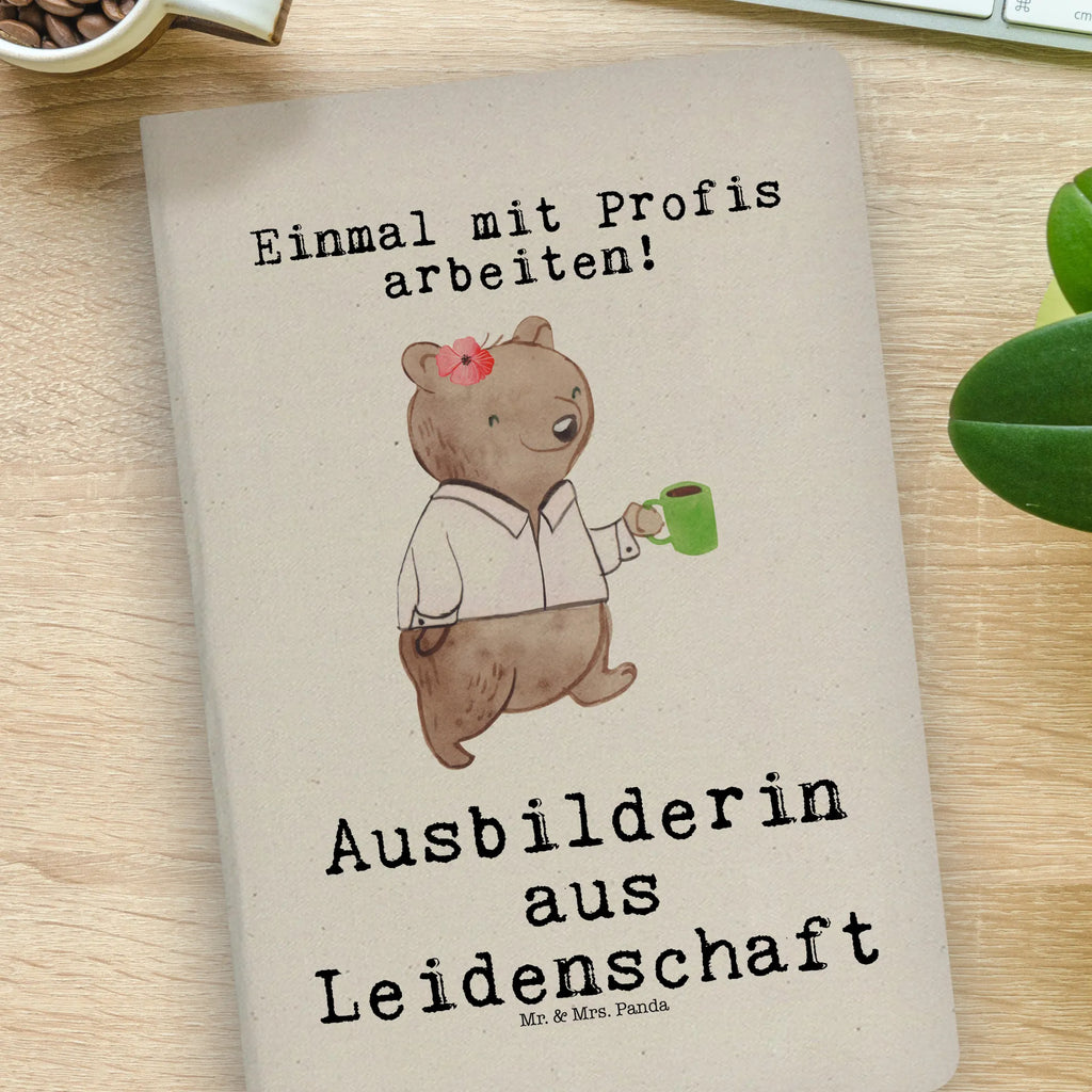 Bawełniany notatnik DIN A4 instruktorka Pasja Zawód, Wykształcenie, Jubileusz, Pożegnanie, Emerytura, Kolega, Koleżanka, Prezent, Dawać, Pracownik, Współpracownik, Firma, Dziękuję, Dziękuję bardzo