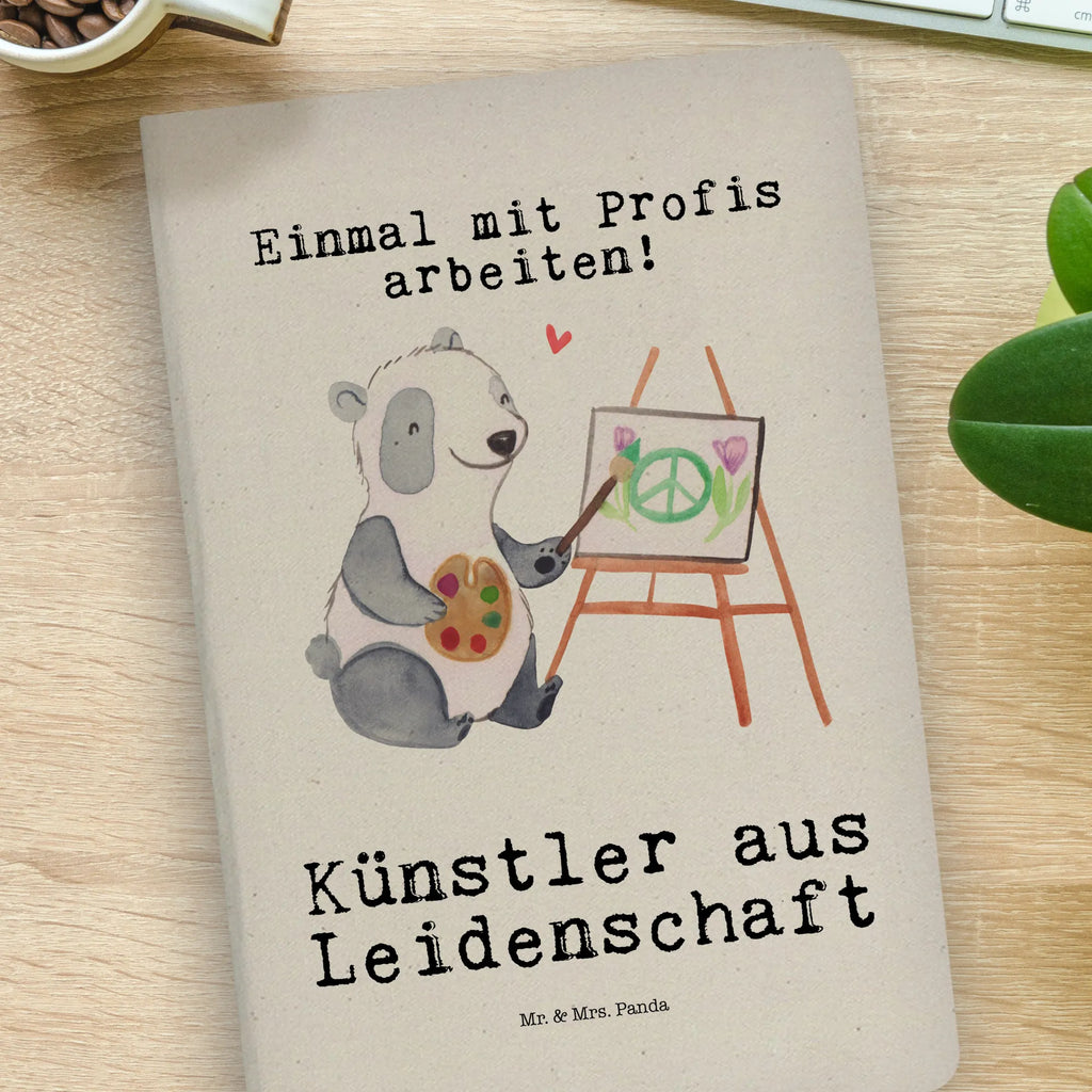 Bawełniany notatnik DIN A4 Artysta pasja Zawód, Wykształcenie, Jubileusz, Pożegnanie, Emerytura, Kolega, Koleżanka, Prezent, Dawać, Pracownik, Współpracownik, Firma, Dziękuję, Dziękuję bardzo