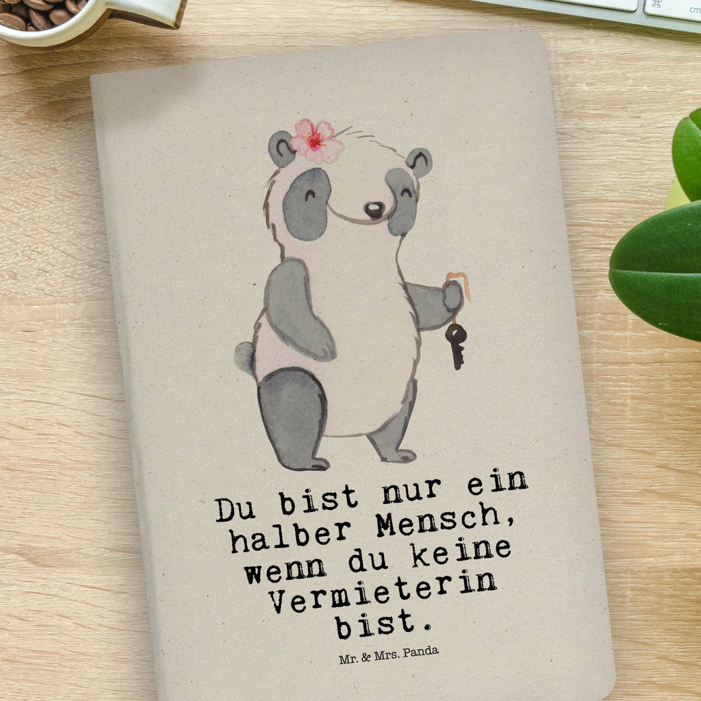 Cotton notebook Landlady Heart notepad, writing book, sketchbook, journal, address book, diary, notes, notebook, entry book, gift, gift idea, best, farewell gift, passing exam, anniversary, retirement, promotion, job start, sayings, funny, profession