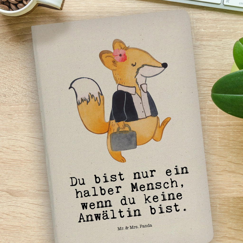 Bawełniany notatnik DIN A4 Adwokatka serce Zawód, Wykształcenie, Jubileusz, Pożegnanie, Emerytura, Kolega, Koleżanka, Prezent, Dawać, Pracownik, Współpracownik, Firma, Dziękuję, Dziękuję bardzo