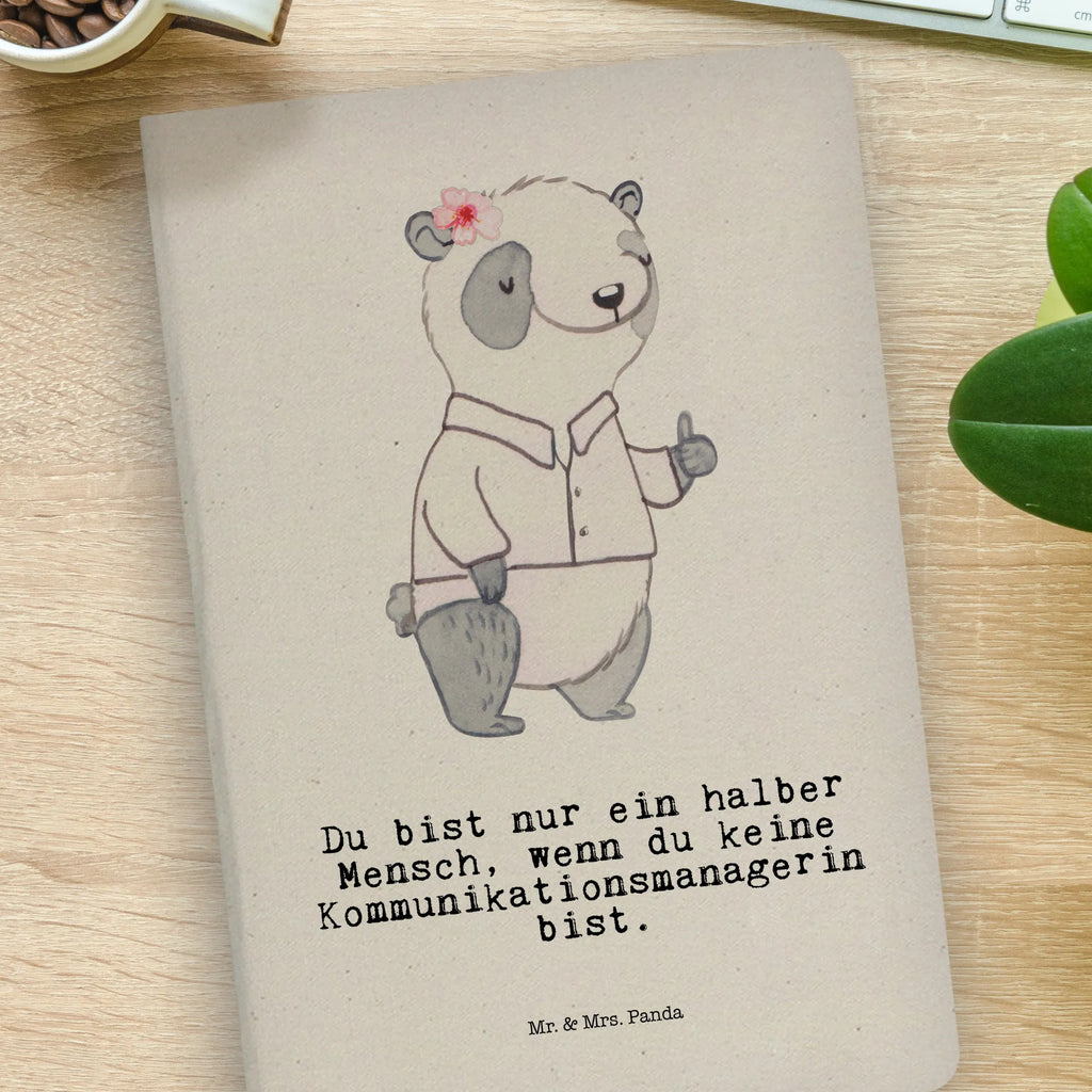 Cotton notebook Communications Manager Heart notebook, notepad, address book, writing book, sketchbook, diary, journal, entry book, notes, gift, gift idea, best, farewell gift, passing exam, anniversary, retirement, promotion, job start, sayings, funny, profession