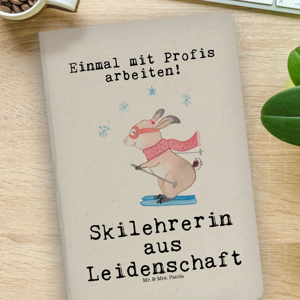 Cotton notebook female ski instructor Passion notes, notepad, notebook, diary, entry book, writing book, journal, address book, sketchbook, gift, gift idea, best, farewell gift, passing exam, anniversary, retirement, promotion, job start, sayings, funny, profession