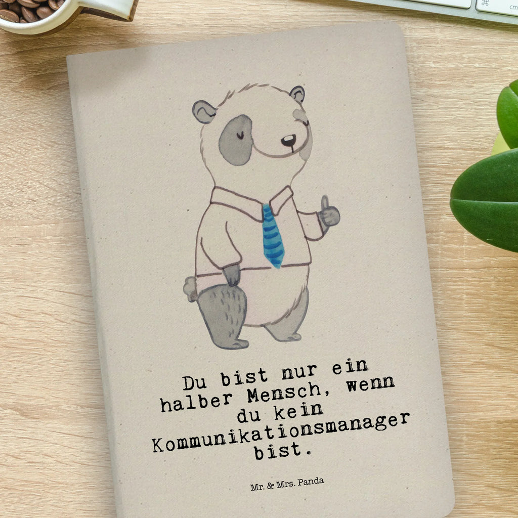 Cotton notebook Communications Manager heart entry book, sketchbook, notepad, notes, diary, notebook, journal, writing book, address book, gift, gift idea, best, farewell gift, passing exam, anniversary, retirement, promotion, job start, sayings, funny, profession