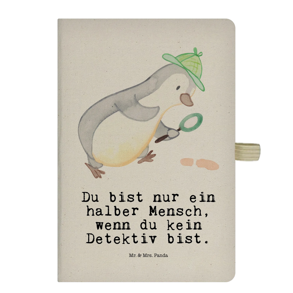 Bawełniany notatnik DIN A4 detektyw serce Zawód, Wykształcenie, Jubileusz, Pożegnanie, Emerytura, Kolega, Koleżanka, Prezent, Dawać, Pracownik, Współpracownik, Firma, Dziękuję, Dziękuję bardzo