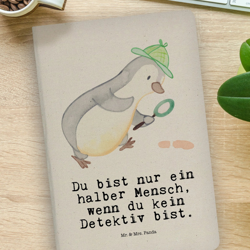 Bawełniany notatnik DIN A4 detektyw serce Zawód, Wykształcenie, Jubileusz, Pożegnanie, Emerytura, Kolega, Koleżanka, Prezent, Dawać, Pracownik, Współpracownik, Firma, Dziękuję, Dziękuję bardzo