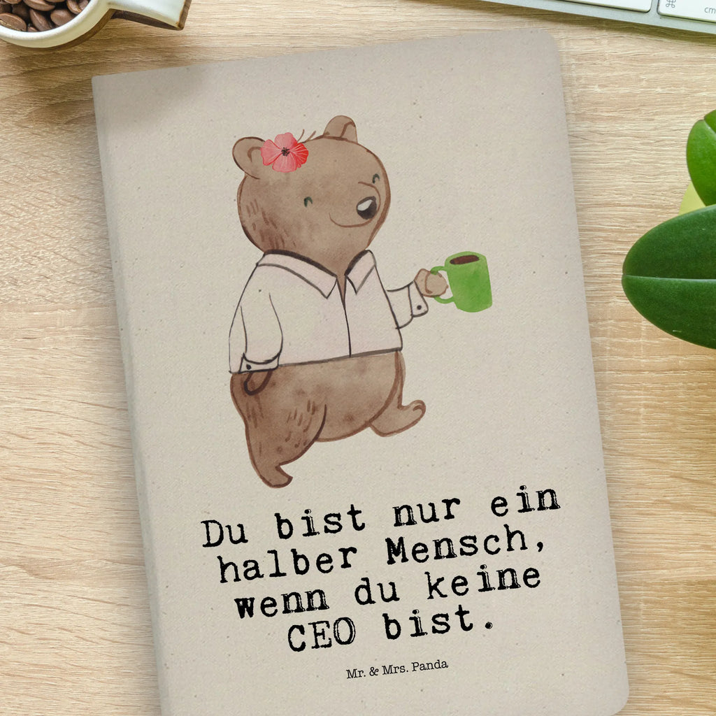 Bawełniany notatnik DIN A4 Dyrektor generalny serce Zawód, Wykształcenie, Jubileusz, Pożegnanie, Emerytura, Kolega, Koleżanka, Prezent, Dawać, Pracownik, Współpracownik, Firma, Dziękuję, Dziękuję bardzo