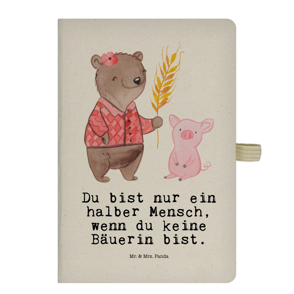 Cotton notebook female farmer Heart notebook, writing book, notepad, notes, entry book, sketchbook, address book, diary, journal, gift, gift idea, best, farewell gift, passing exam, anniversary, retirement, promotion, job start, sayings, funny, profession