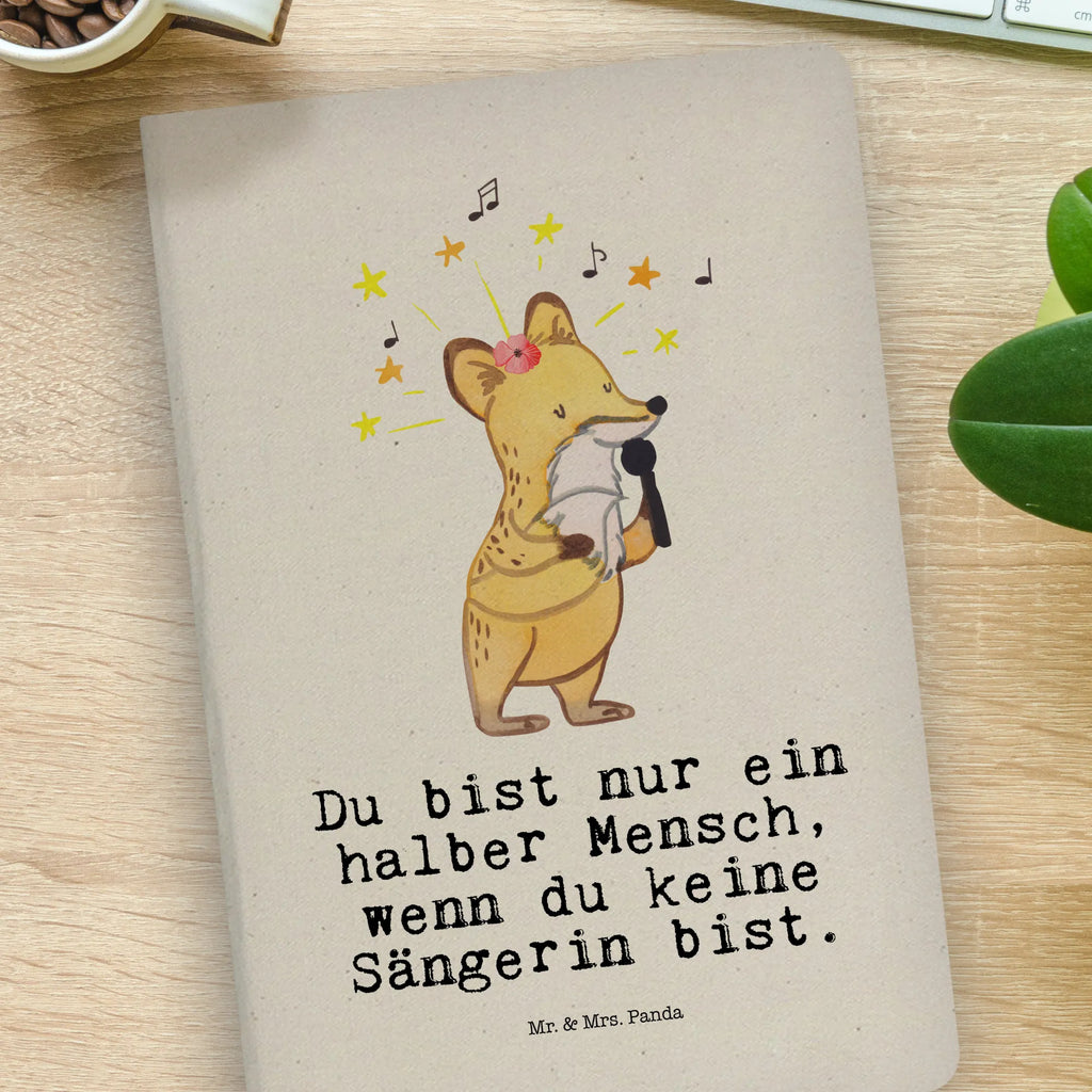 Cotton notebook Singer heart writing book, notes, notebook, diary, notepad, sketchbook, address book, journal, entry book, gift, gift idea, best, farewell gift, passing exam, anniversary, retirement, promotion, job start, sayings, funny, profession