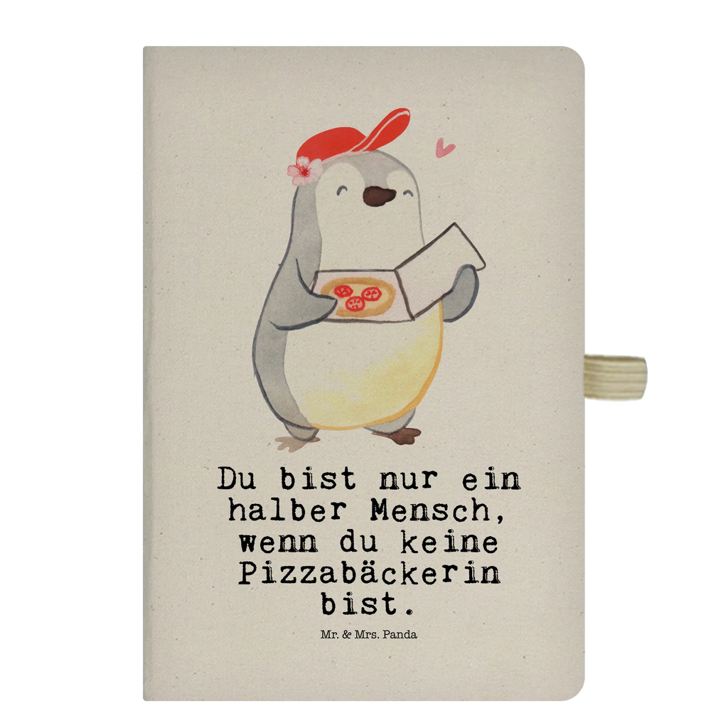 Bawełniany notatnik DIN A4 piekarka pizzy serce Zawód, Wykształcenie, Jubileusz, Pożegnanie, Emerytura, Kolega, Koleżanka, Prezent, Dawać, Pracownik, Współpracownik, Firma, Dziękuję, Dziękuję bardzo