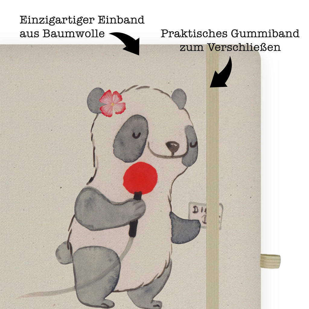 Bawełniany notatnik DIN A4 Rzeczniczka prasowa serce Zawód, Wykształcenie, Jubileusz, Pożegnanie, Emerytura, Kolega, Koleżanka, Prezent, Dawać, Pracownik, Współpracownik, Firma, Dziękuję, Dziękuję bardzo