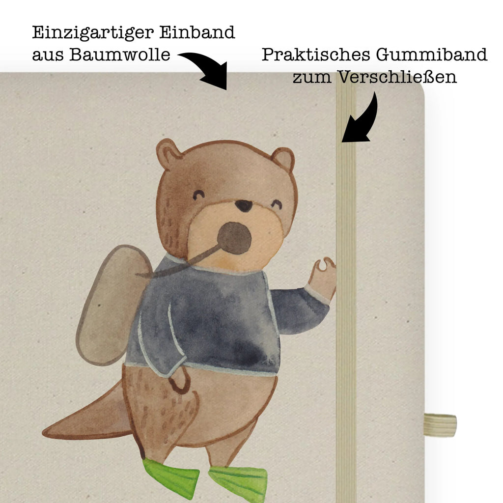 Cotton notebook Diving Instructor Heart writing book, journal, sketchbook, diary, notes, address book, notepad, notebook, entry book, gift, gift idea, best, farewell gift, passing exam, anniversary, retirement, promotion, job start, sayings, funny, profession