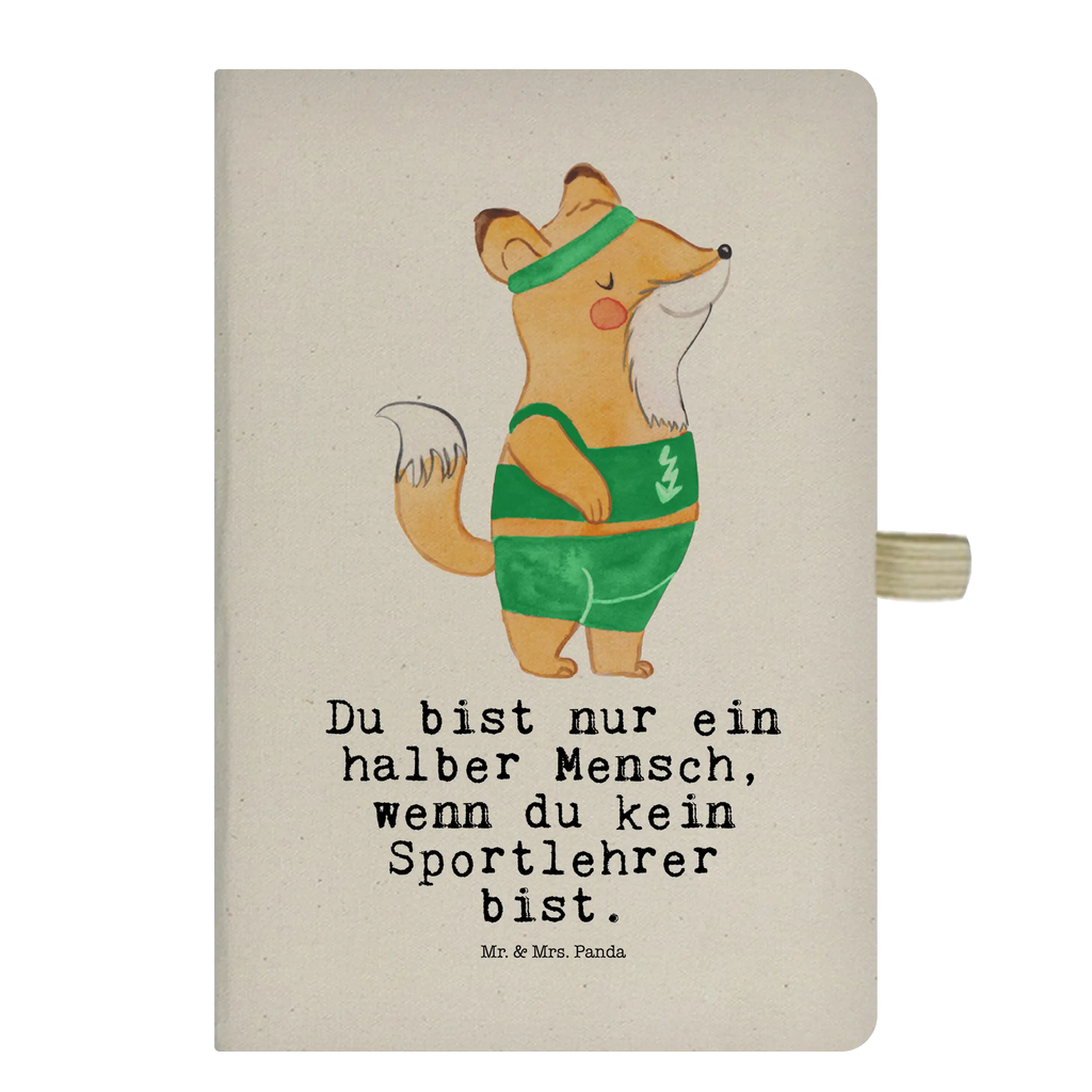 Bawełniany notatnik DIN A4 nauczyciel wychowania fizycznego serce Zawód, Wykształcenie, Jubileusz, Pożegnanie, Emerytura, Kolega, Koleżanka, Prezent, Dawać, Pracownik, Współpracownik, Firma, Dziękuję, Dziękuję bardzo